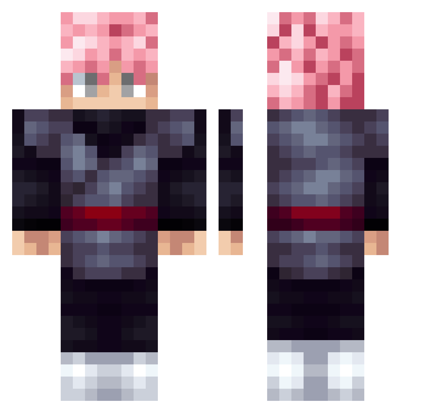 kentavious1 Minecraft skin, front and back view