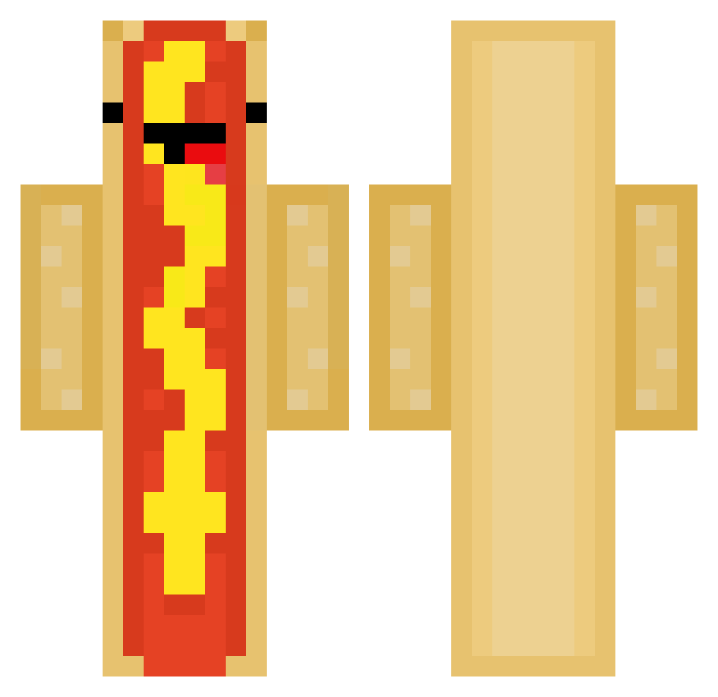EarSnibb Minecraft skin, front and back view