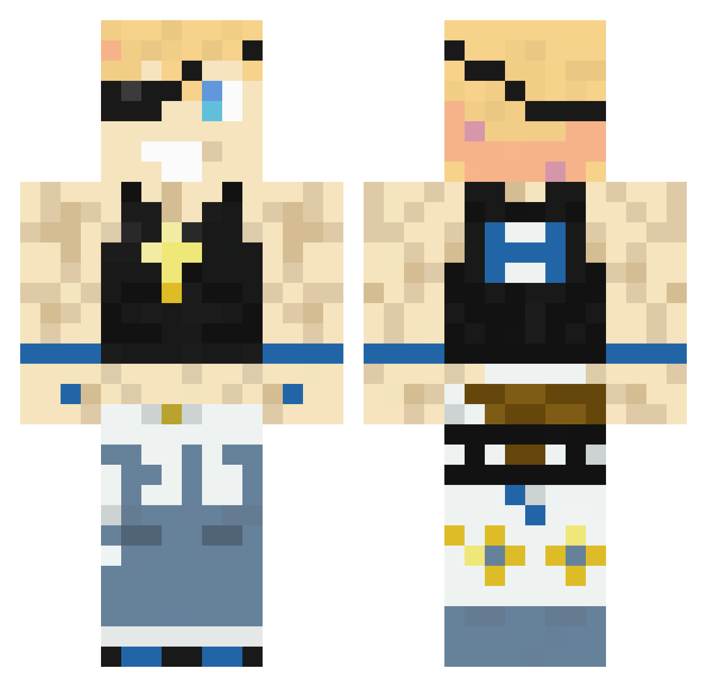 ShizicksWhy Minecraft skin, front and back view
