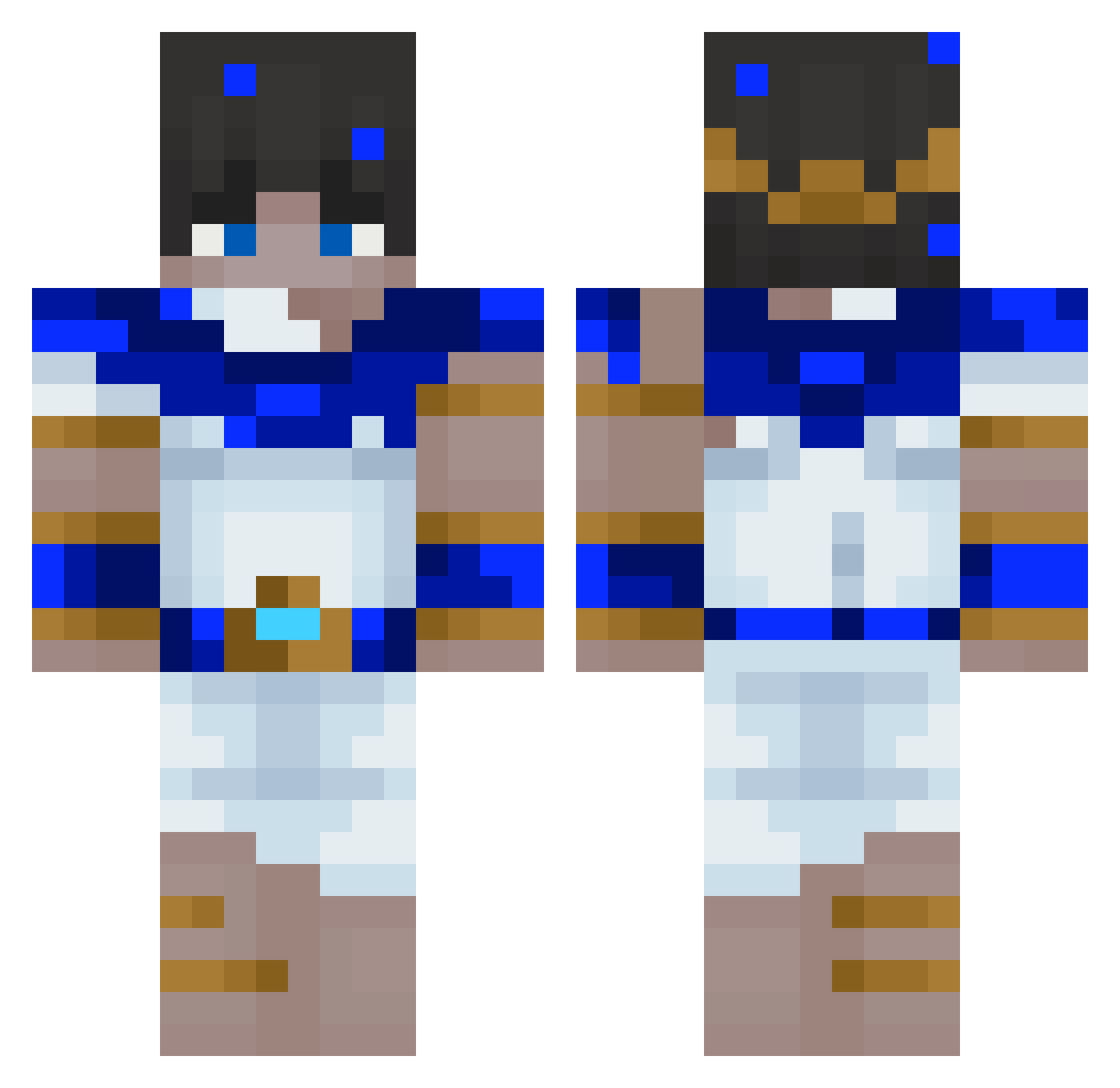 lucid4611 Minecraft skin, front and back view