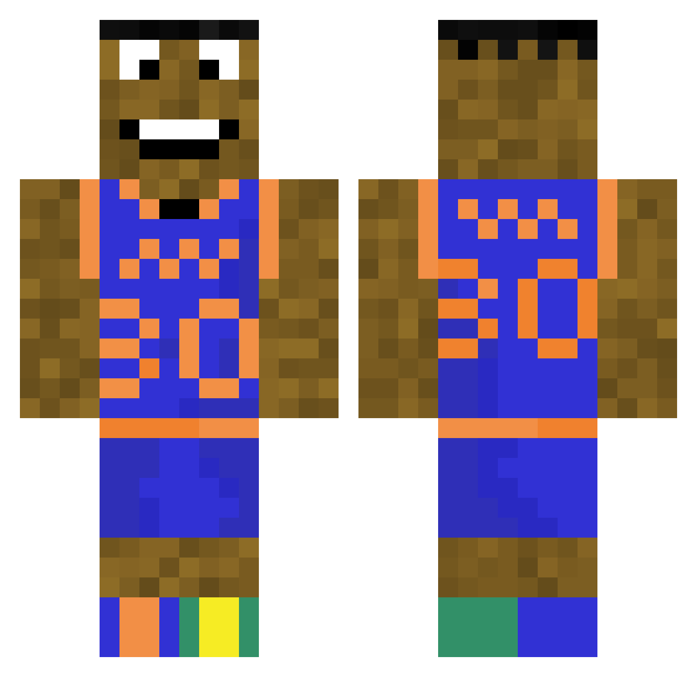 TheOnlyNe0n Minecraft skin, front and back view