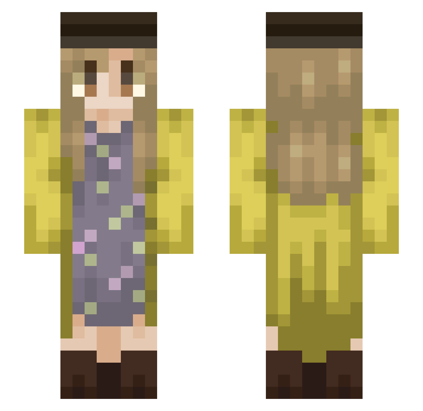 evabobeeba Minecraft skin, front and back view