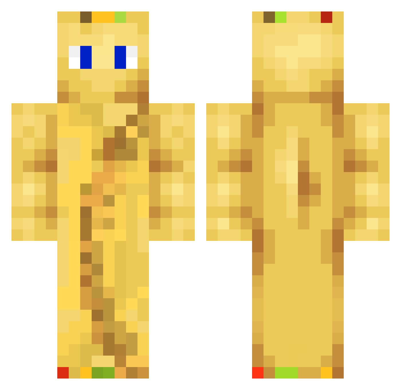 ChipotleFanBoy Minecraft skin, front and back view