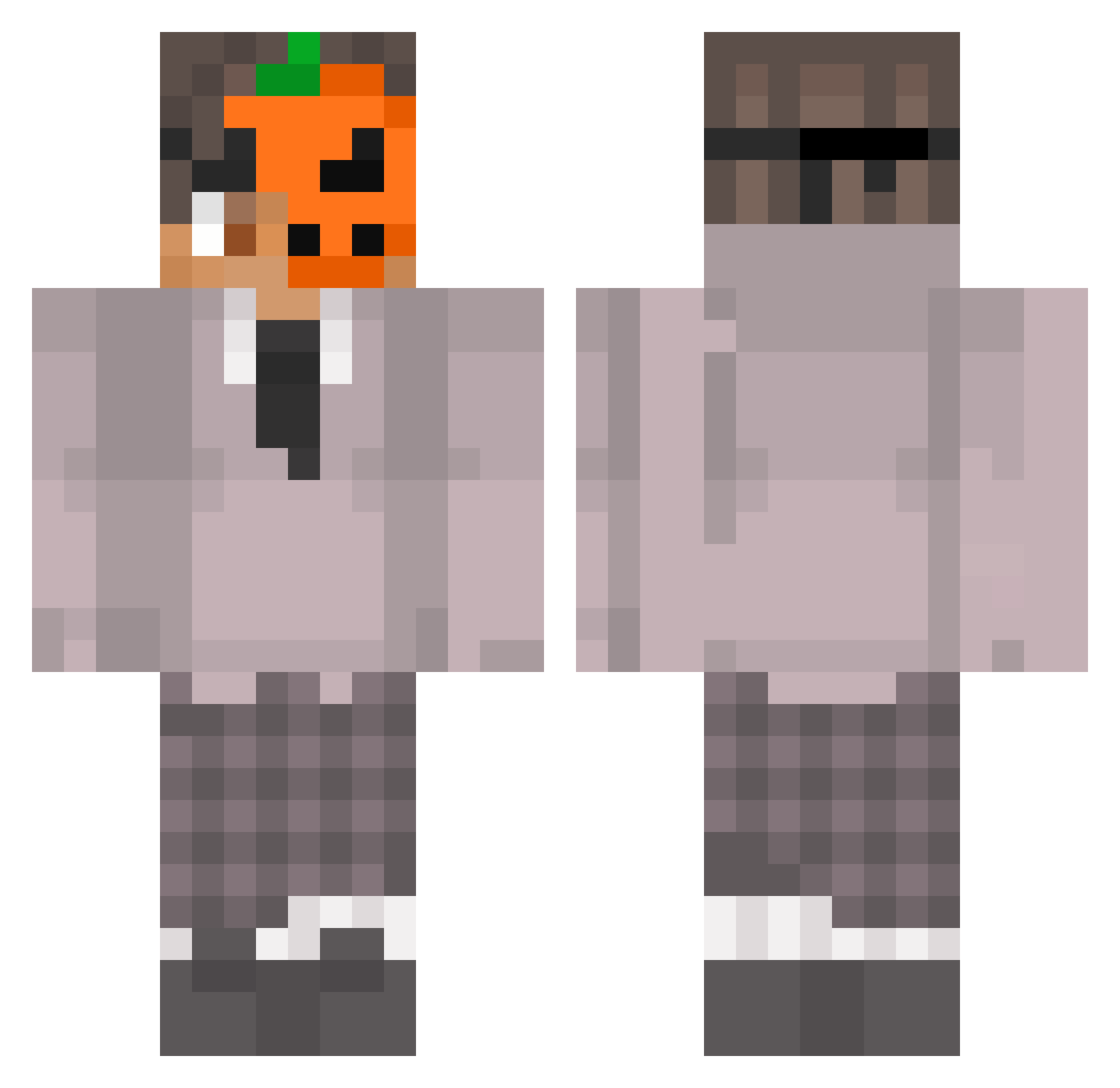 IamKurii_ Minecraft skin, front and back view