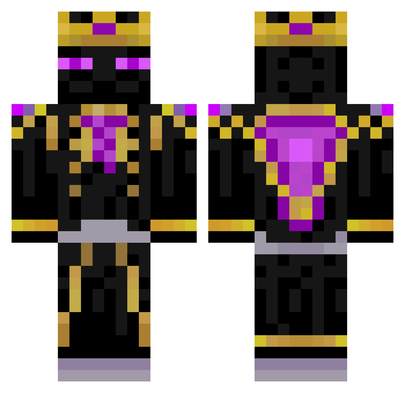 DuckyR6 Minecraft skin, front and back view