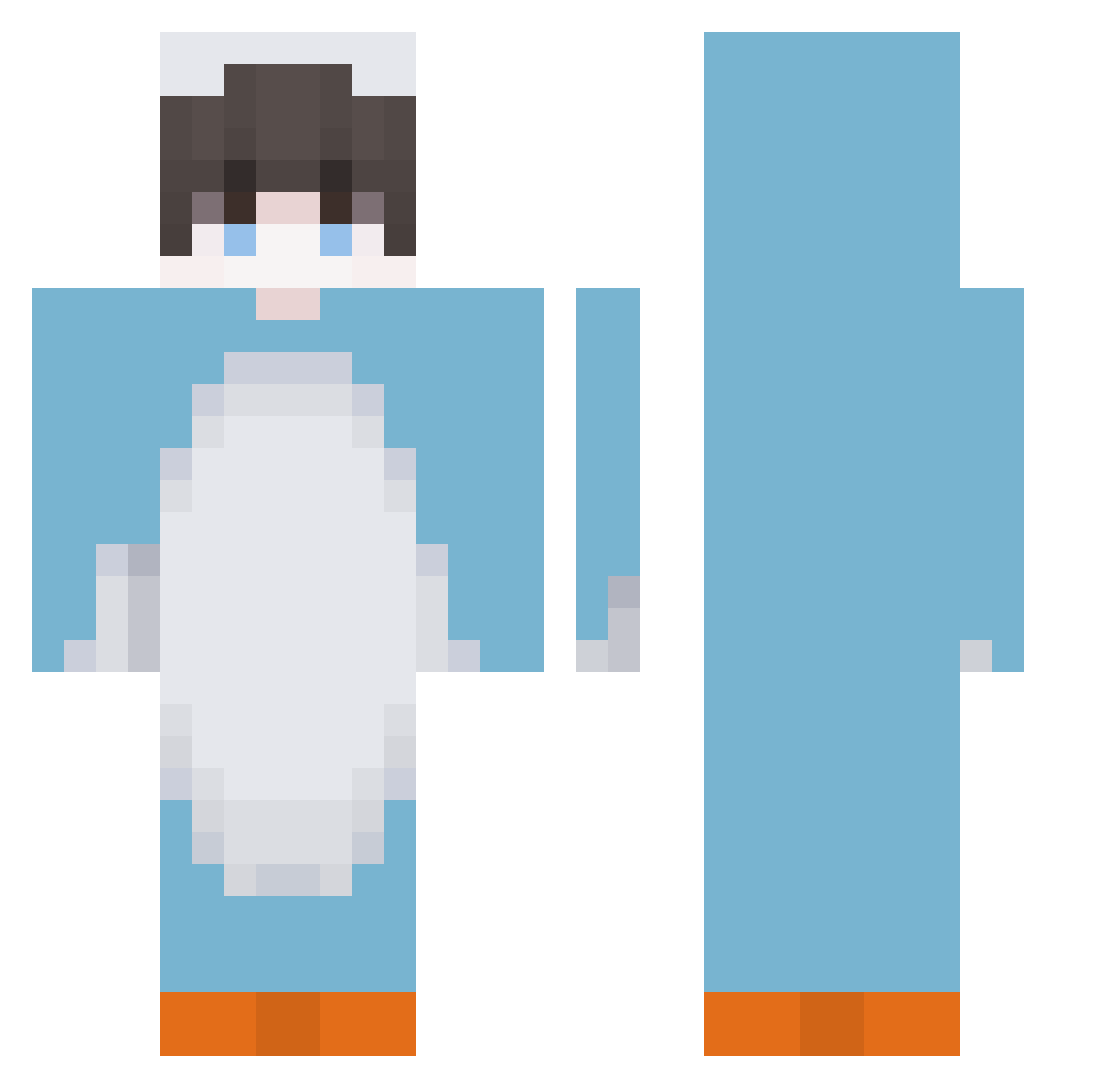 Takito_fuego Minecraft skin, front and back view