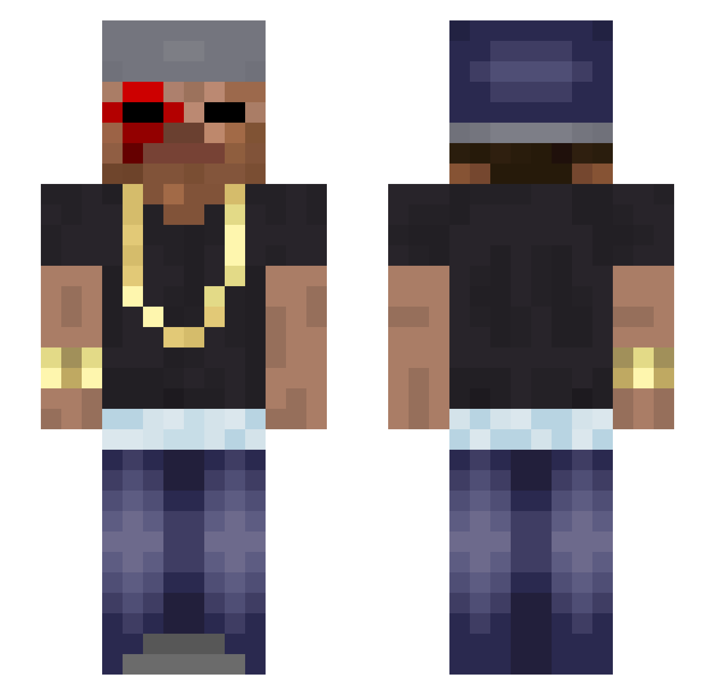 saefro1 Minecraft skin, front and back view