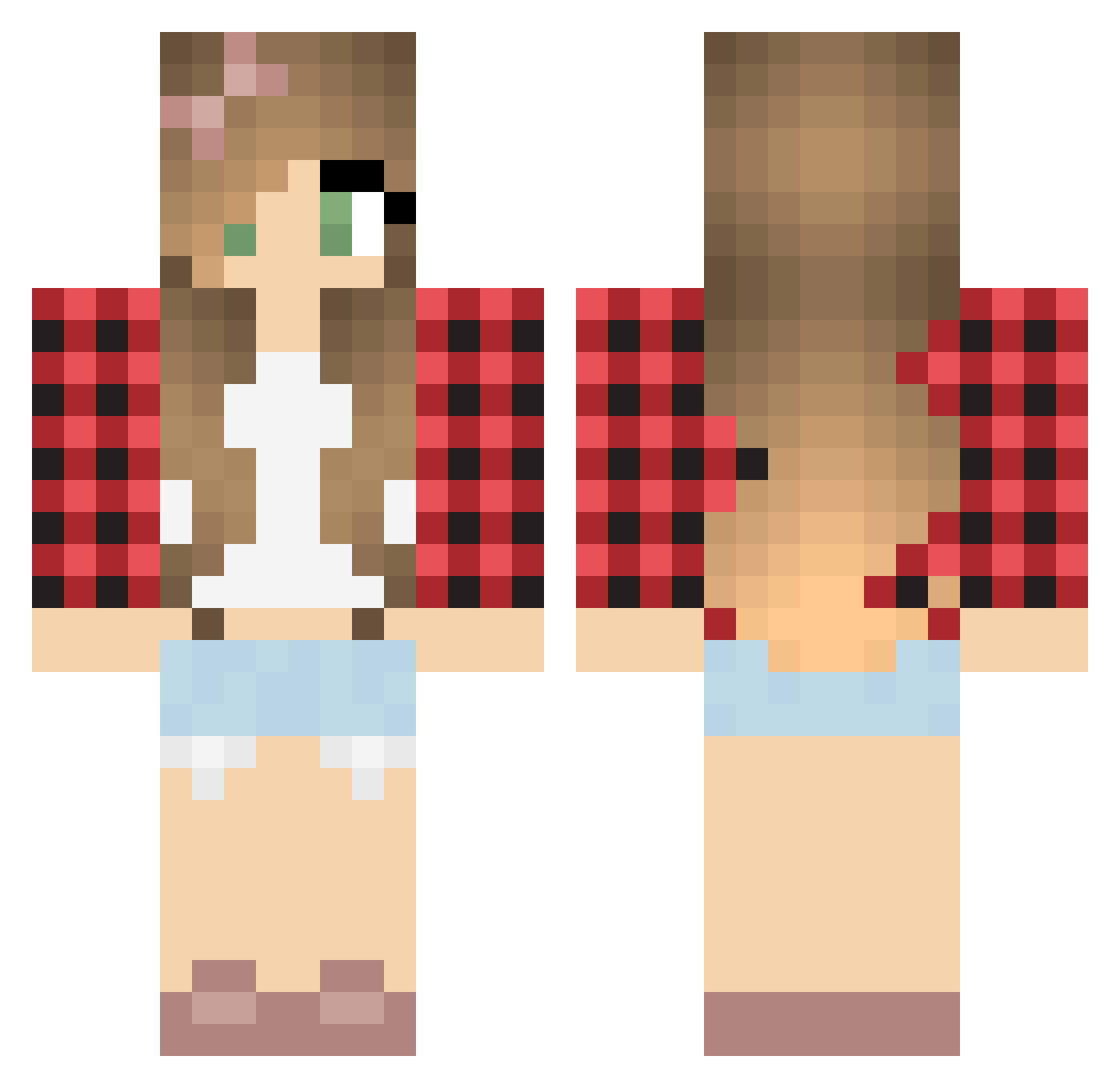 minecraftrocks71 Minecraft skin, front and back view