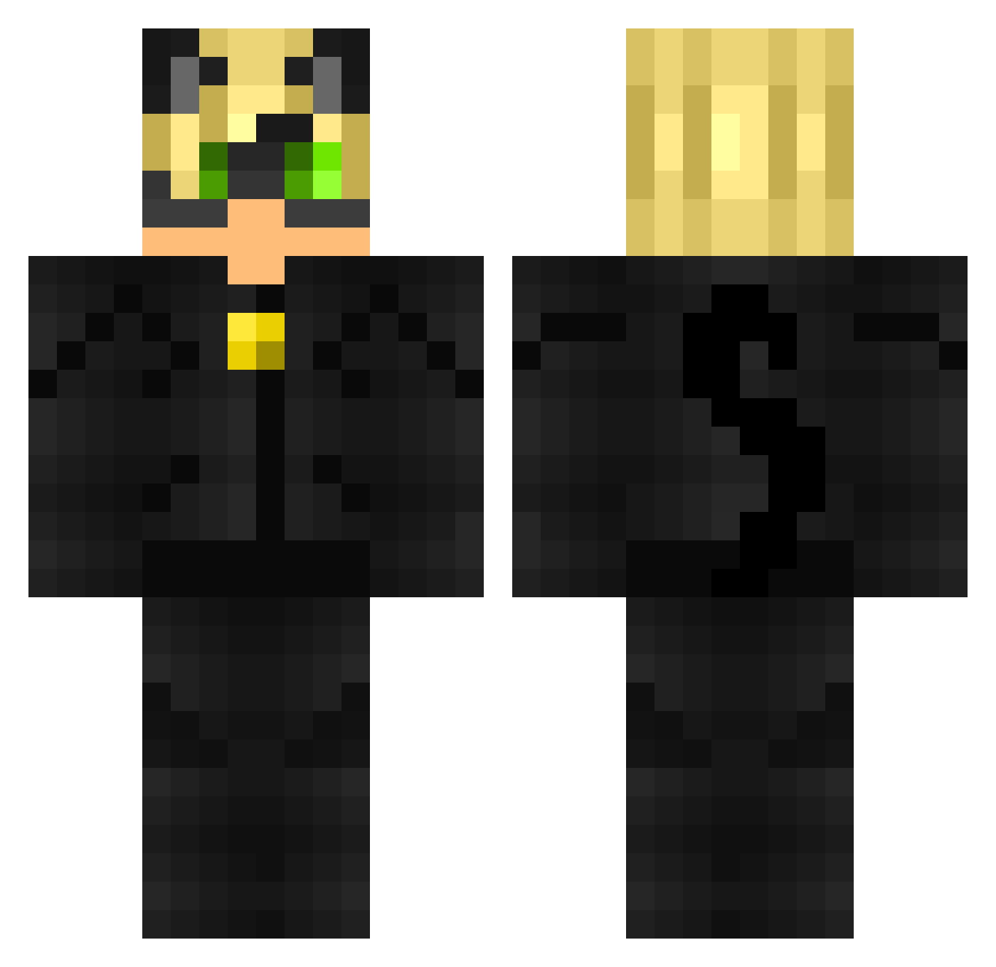 Haliaeetus Minecraft skin, front and back view