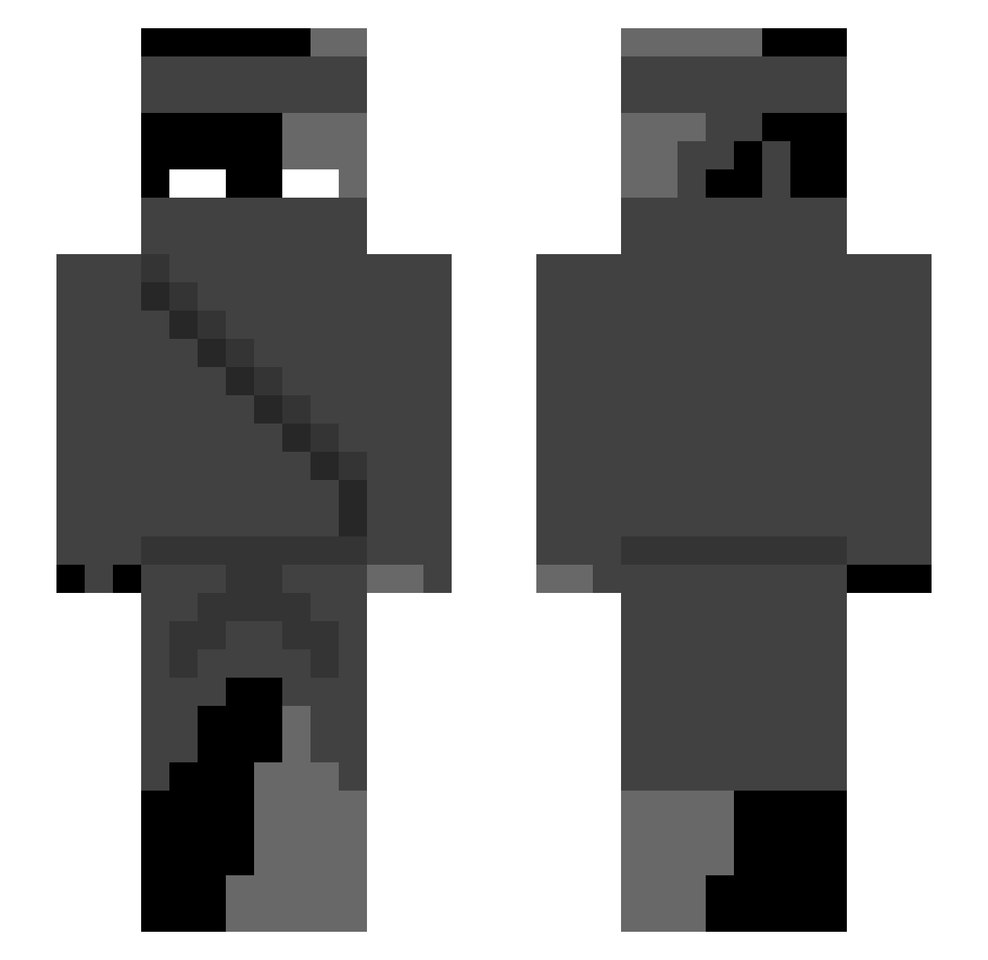 CodeOfDark Minecraft skin, front and back view