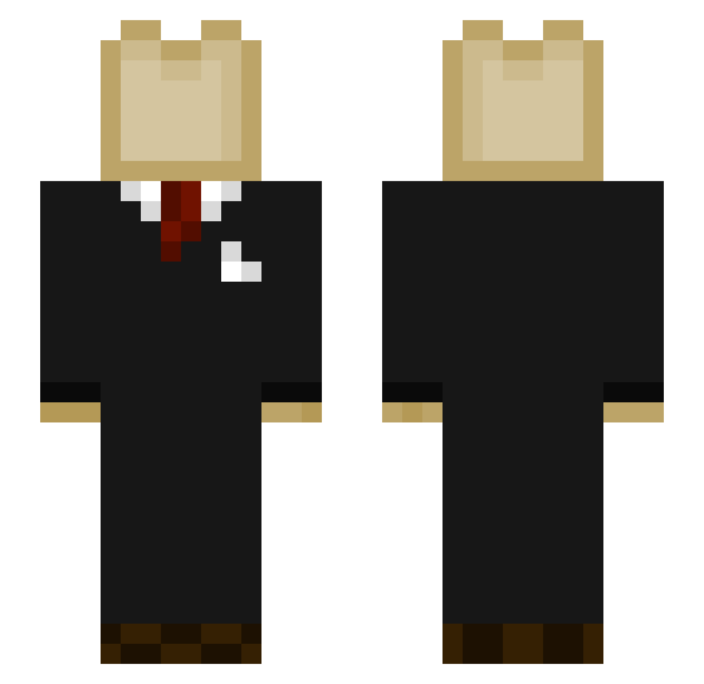 Wuggiguggi Minecraft skin, front and back view