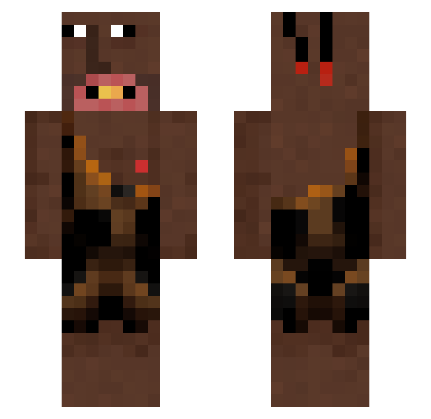 Ultramicroscope Minecraft skin, front and back view