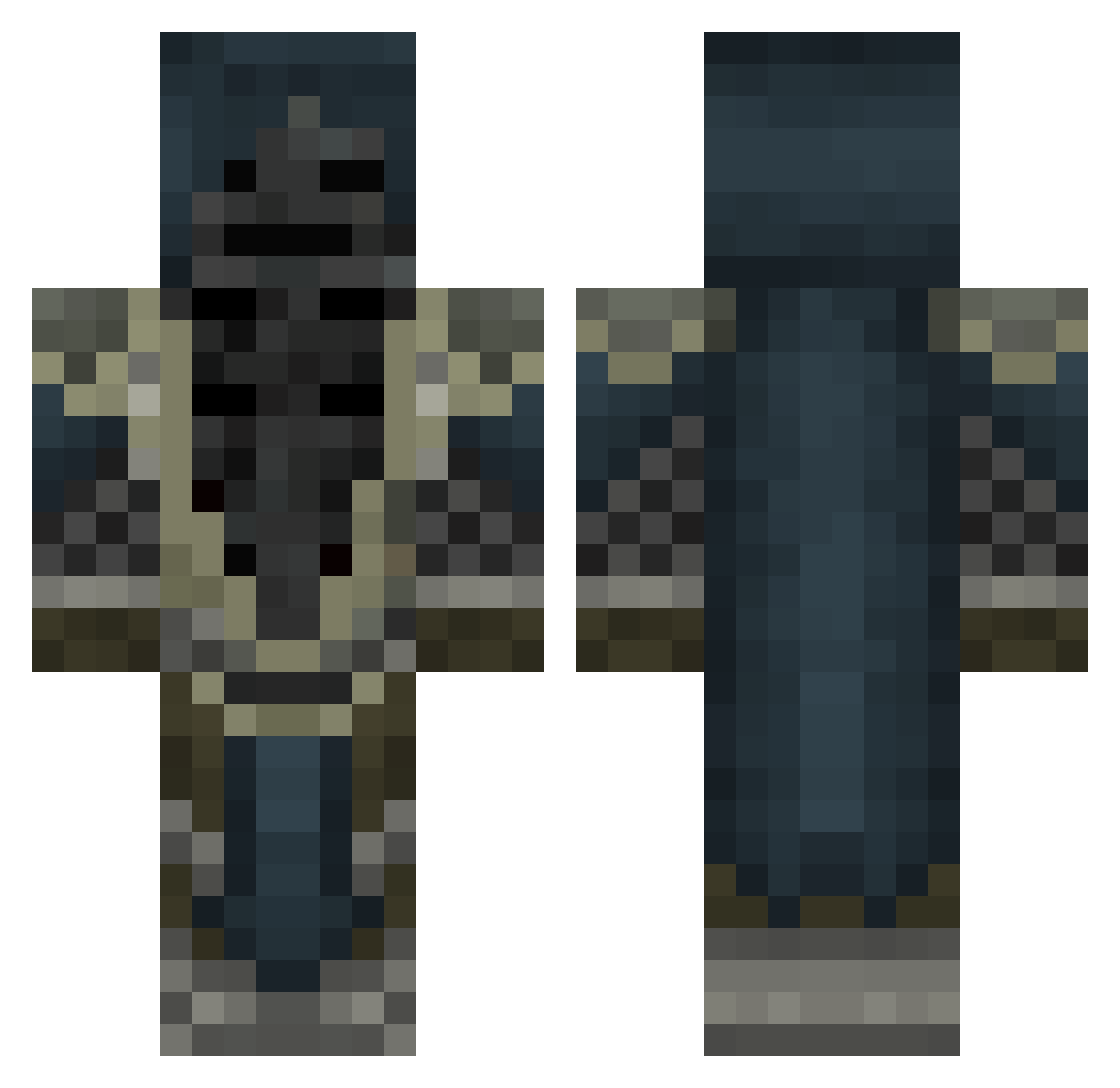 tolawdjk Minecraft skin, front and back view