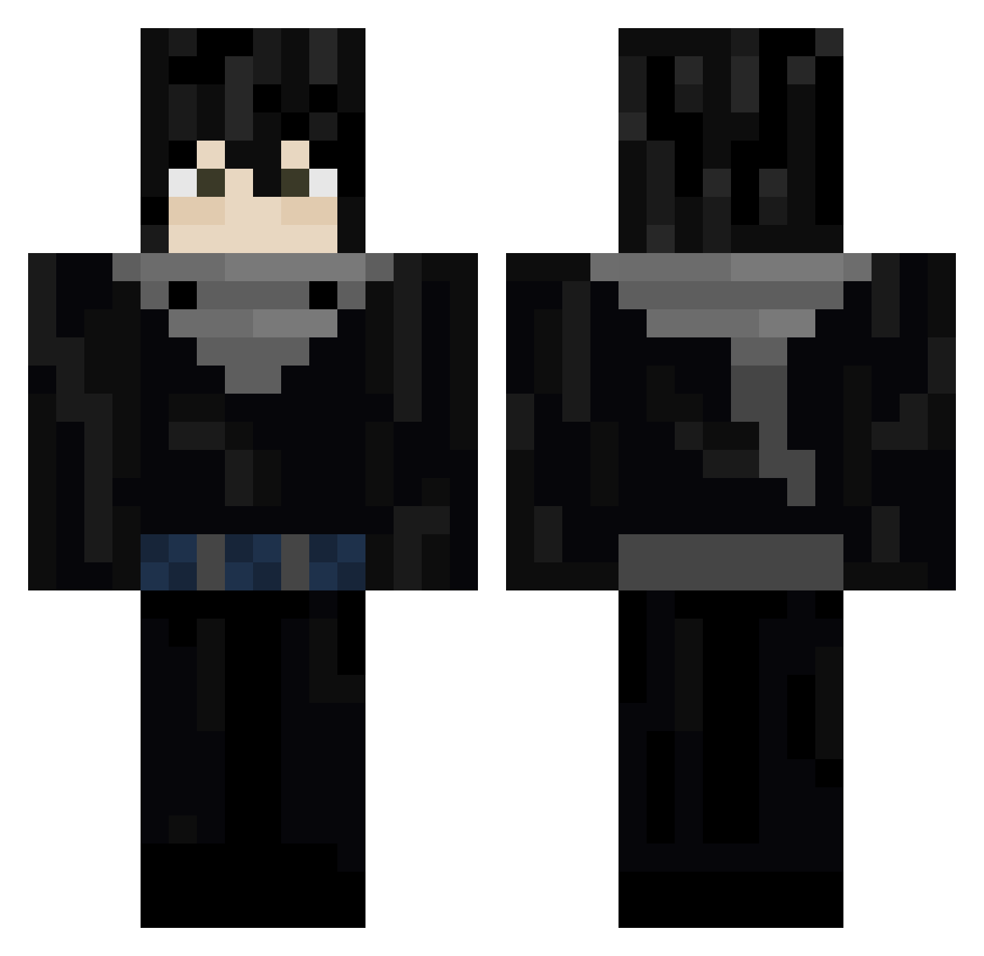 Kazzup112 Minecraft skin, front and back view