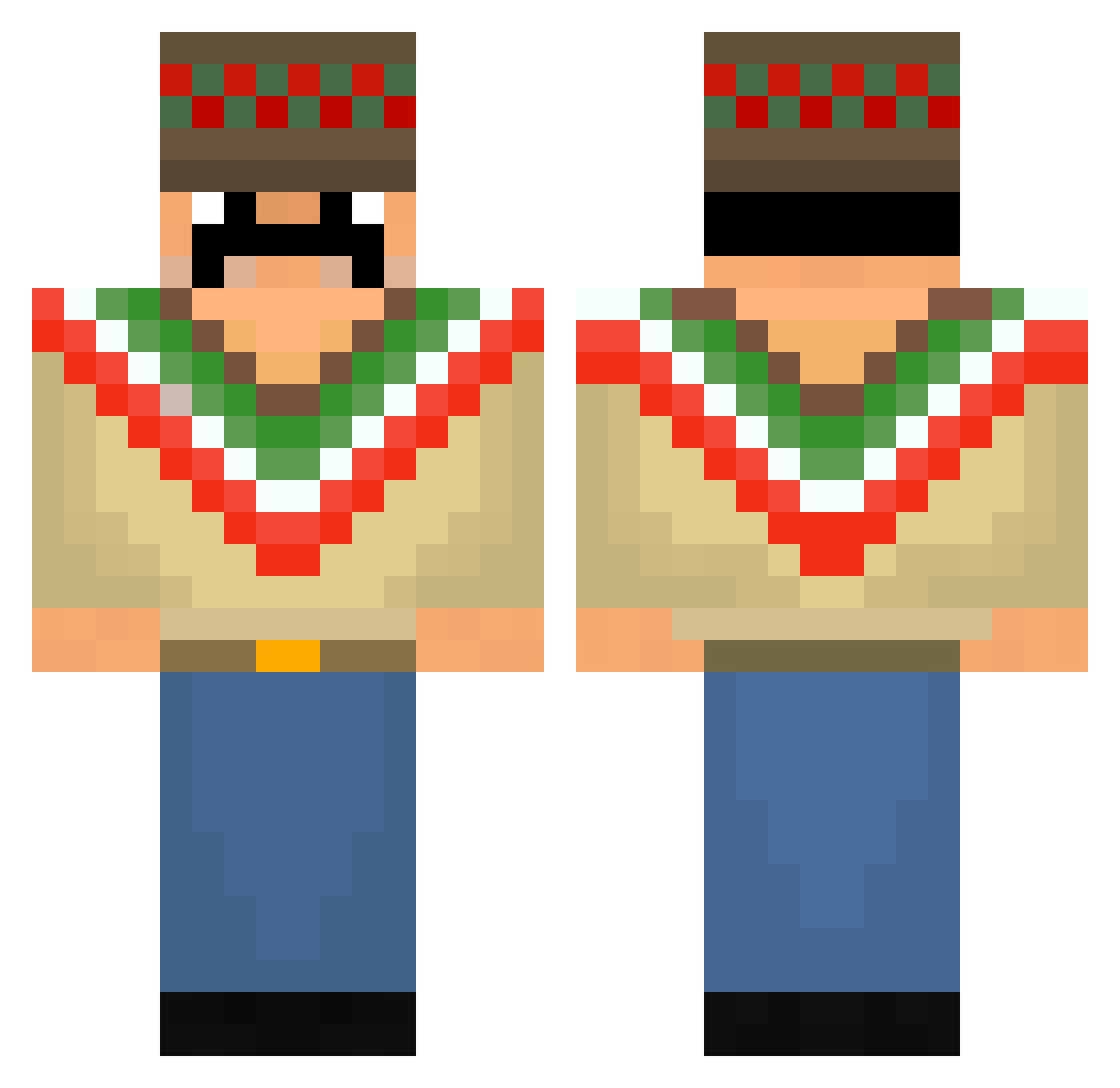 _Kray12_ Minecraft skin, front and back view