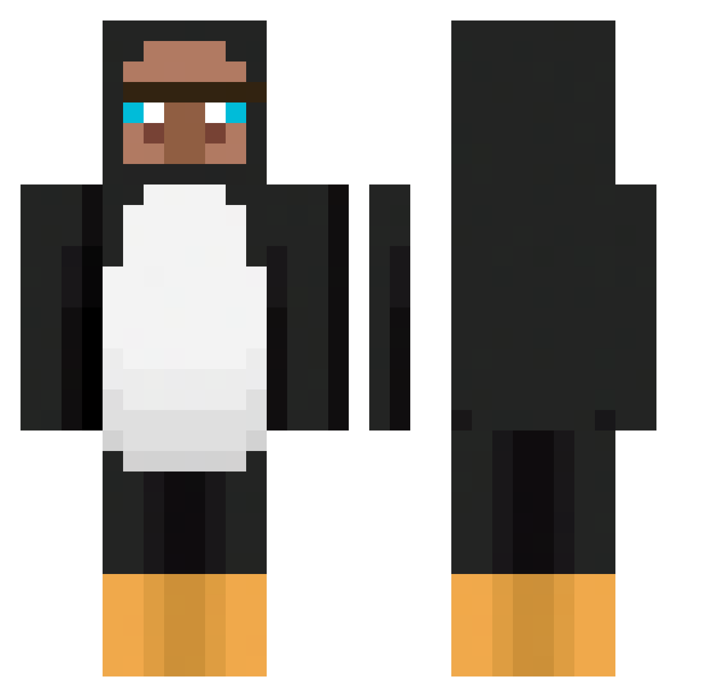 Venosity Minecraft skin, front and back view