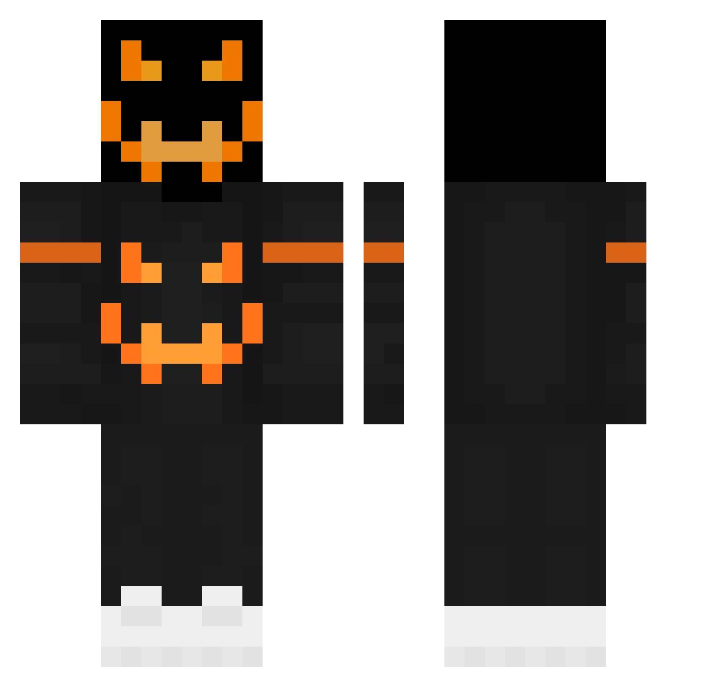 spperkssac Minecraft skin, front and back view