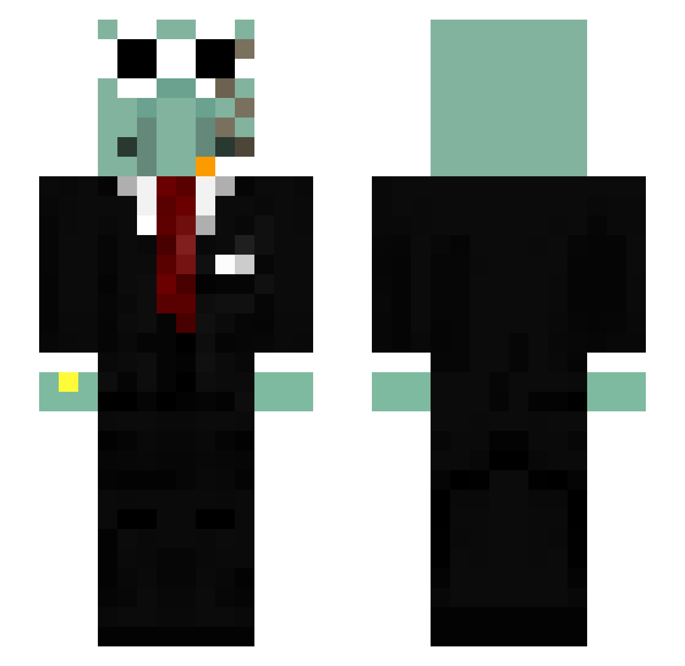 99kgButConfident Minecraft skin, front and back view
