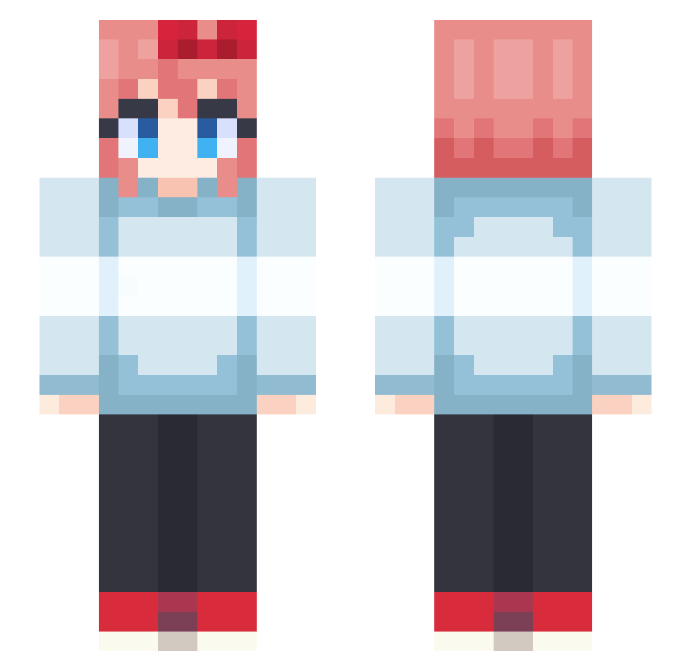 nick_flame Minecraft skin, front and back view
