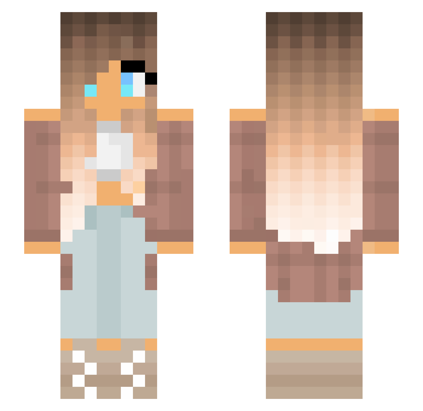 pianka13 Minecraft skin, front and back view