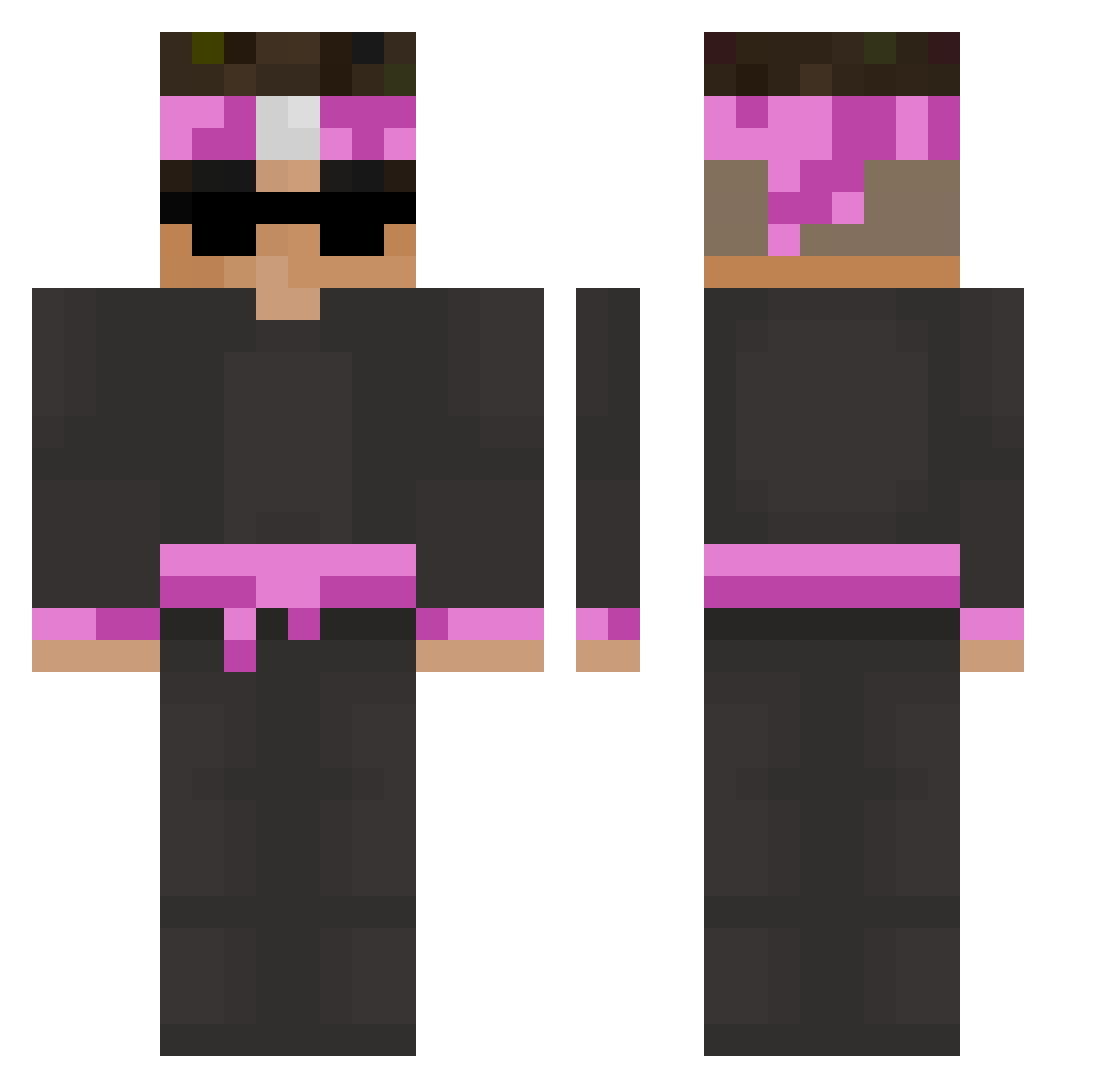 Rosinante223 Minecraft skin, front and back view