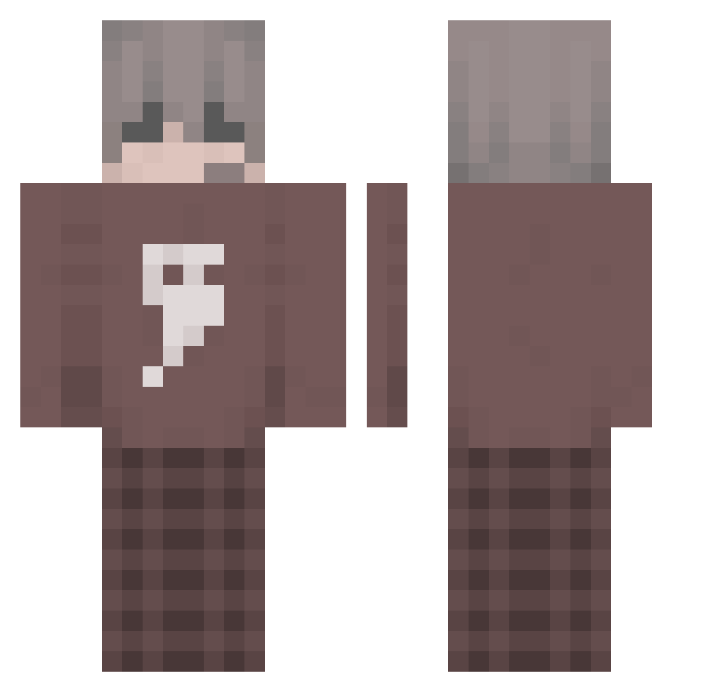 Keksliebhaber36 Minecraft skin, front and back view
