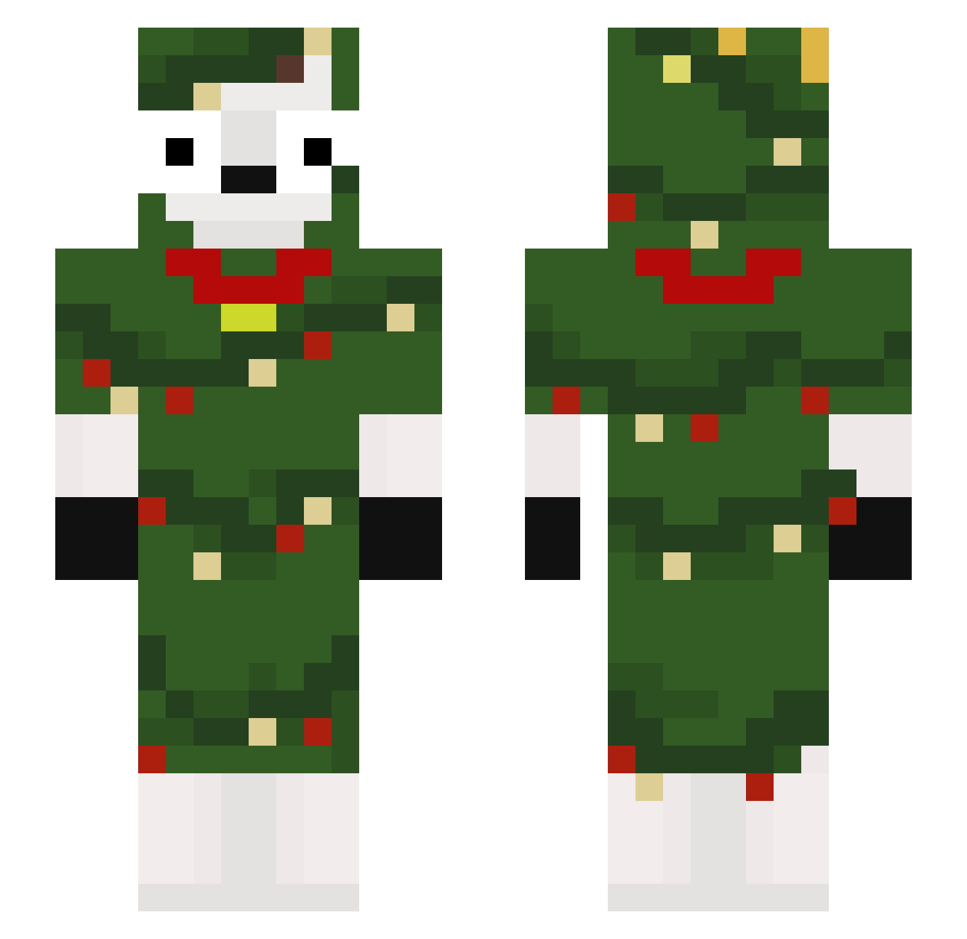 wacky_chuck Minecraft skin, front and back view