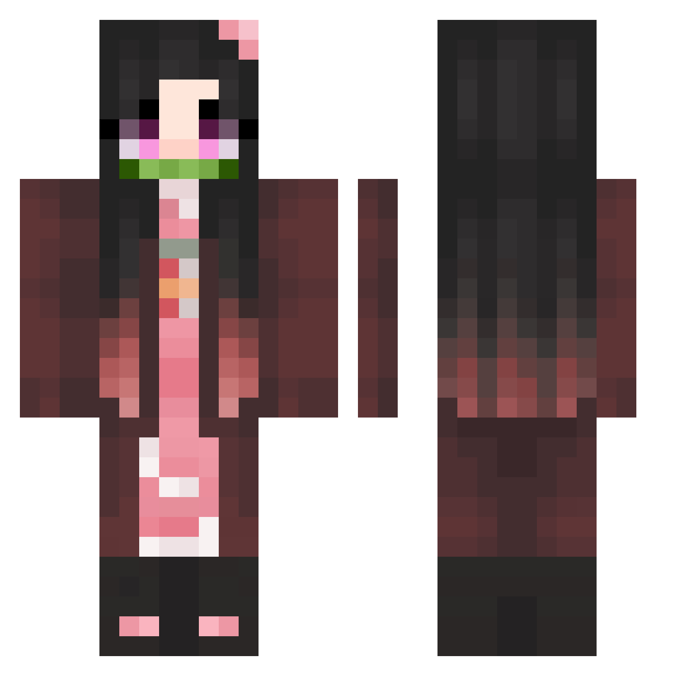 Rawrjp Minecraft skin, front and back view