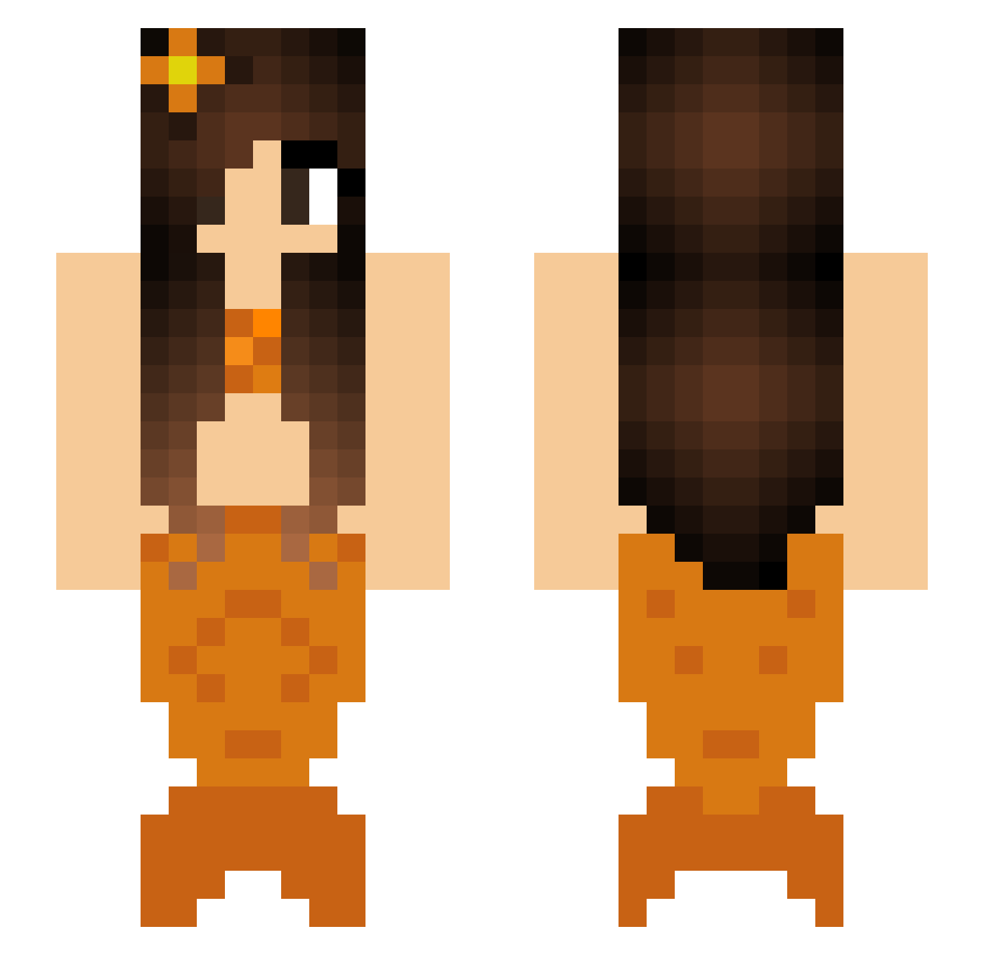 eSweater Minecraft skin, front and back view