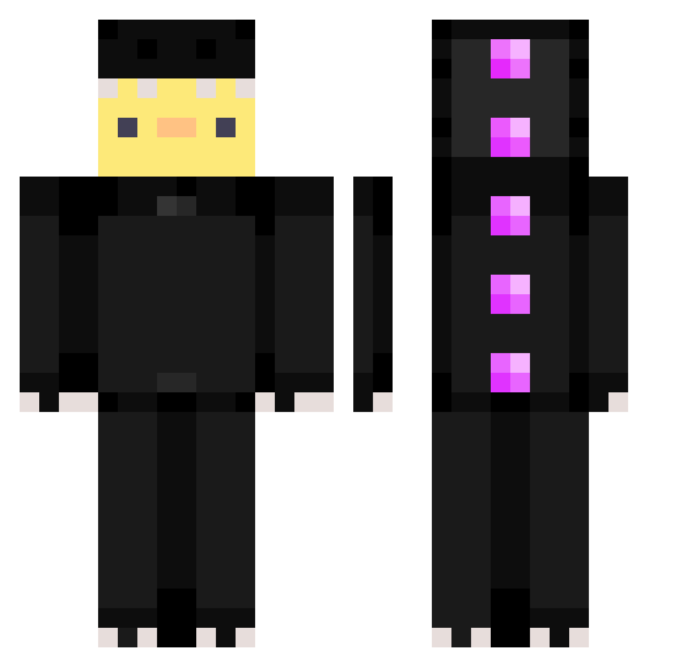 Eduardo_Bentley Minecraft skin, front and back view