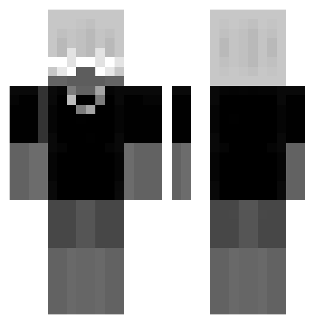 MasterKiwo Minecraft skin, front and back view