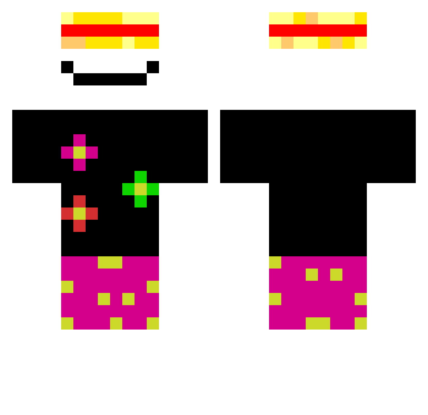 romulocraft Minecraft skin, front and back view