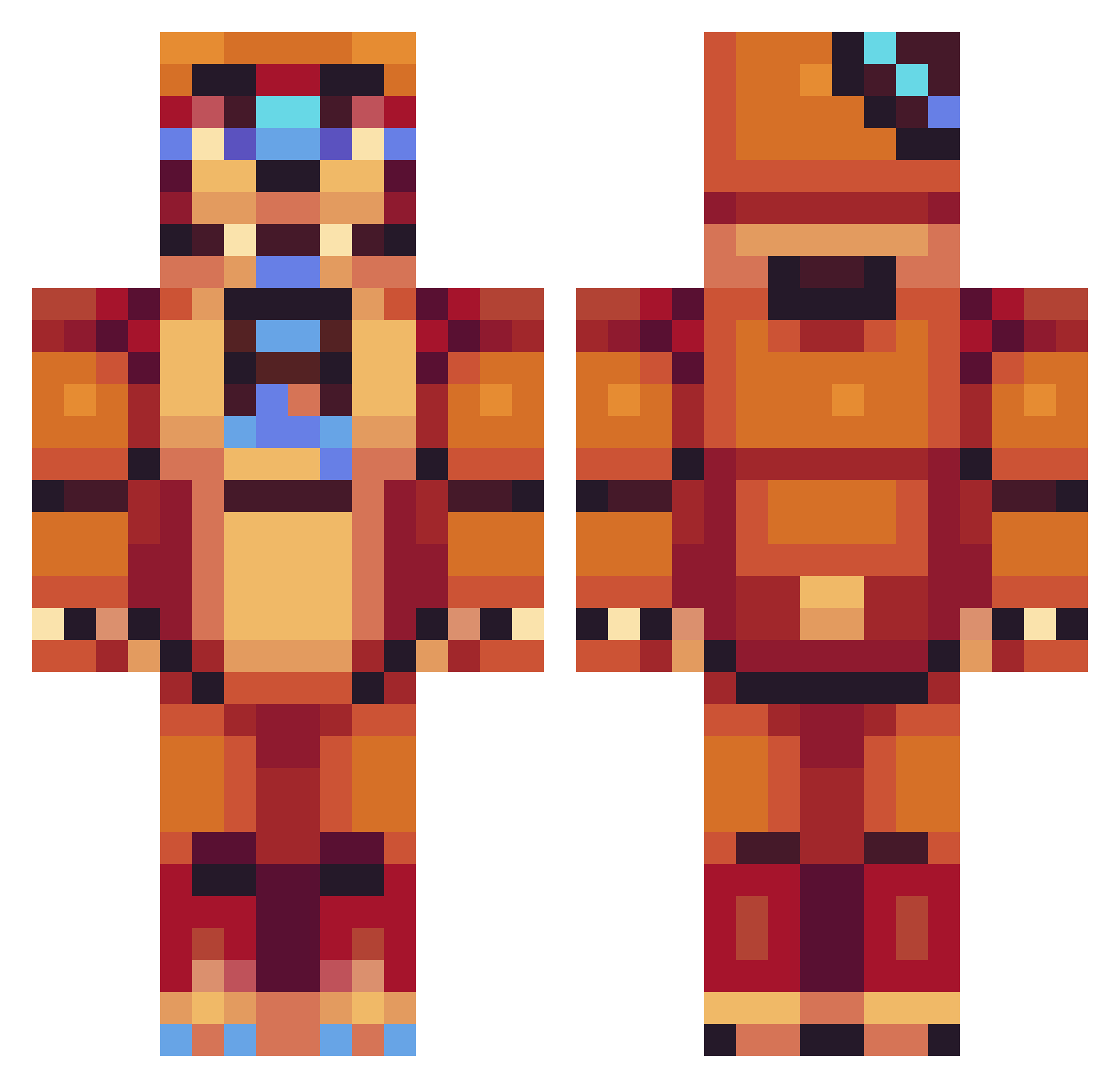 F1sh__b0y Minecraft skin, front and back view