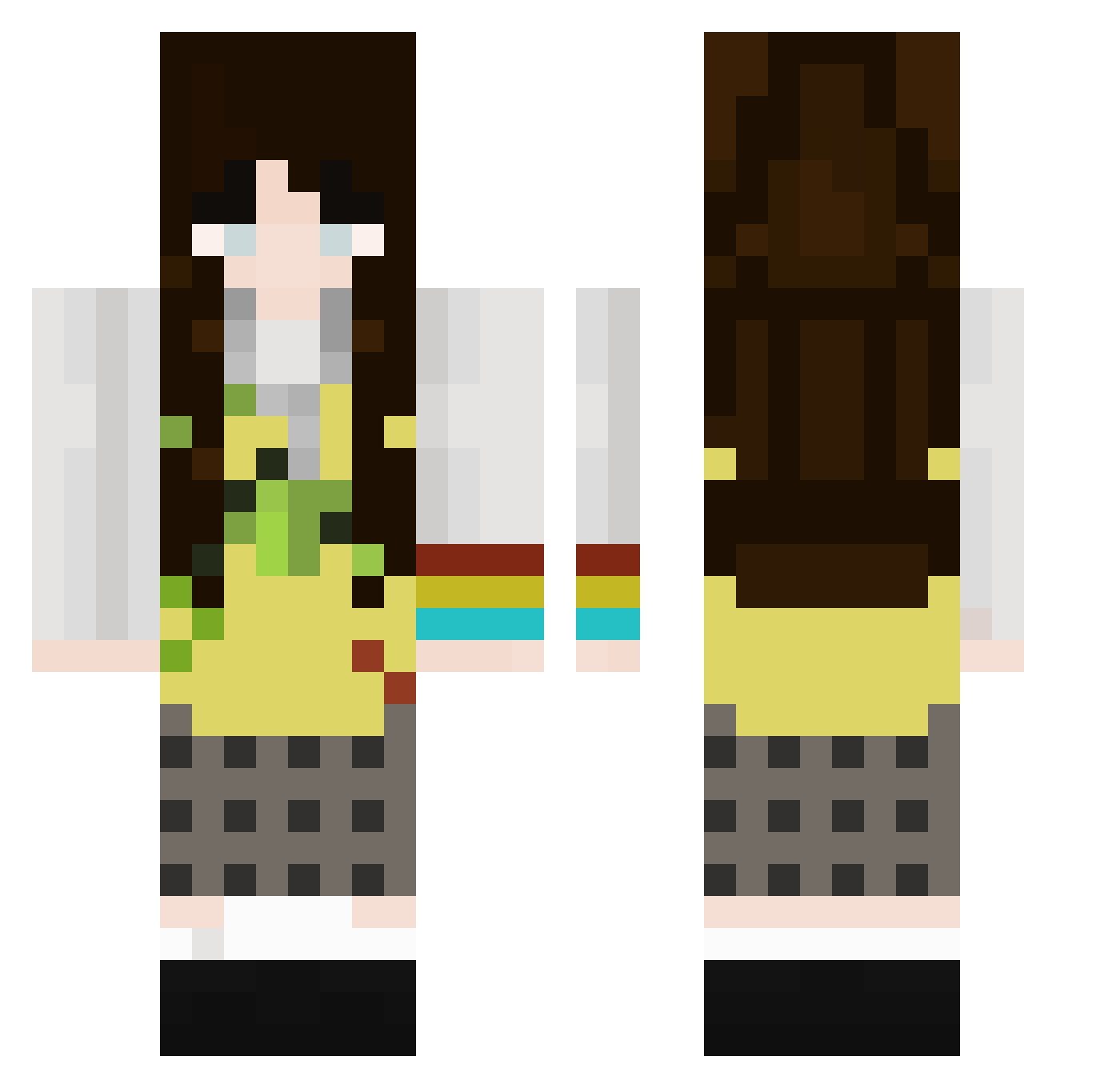 VeteranFungus11 Minecraft skin, front and back view