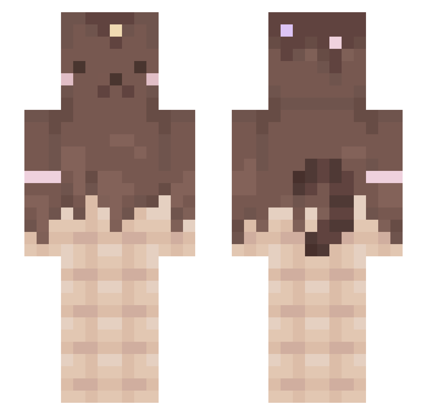 Ly72 Minecraft skin, front and back view