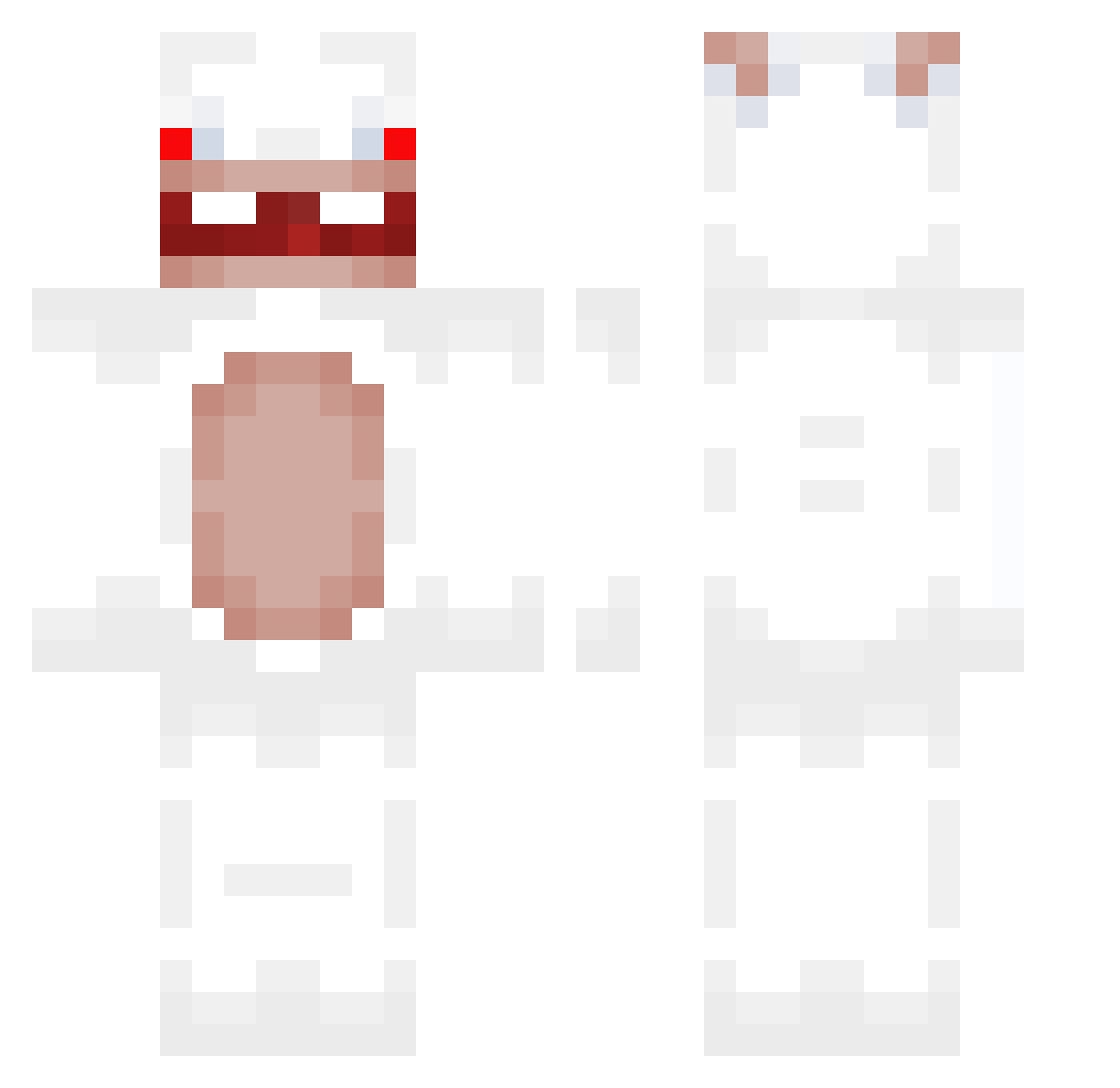 HUantochter Minecraft skin, front and back view