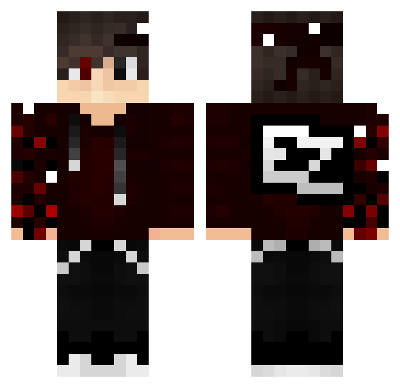 Masteroscar21 Minecraft skin, front and back view