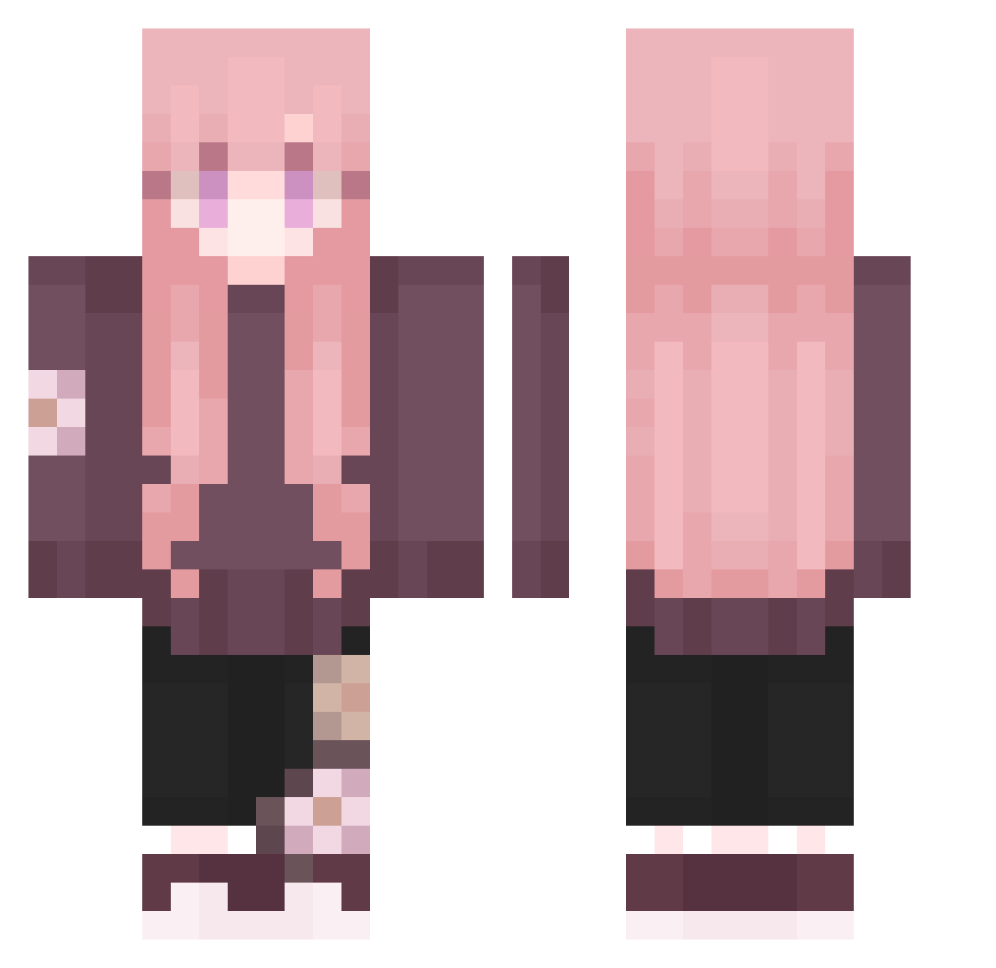 qianyu_ Minecraft skin, front and back view