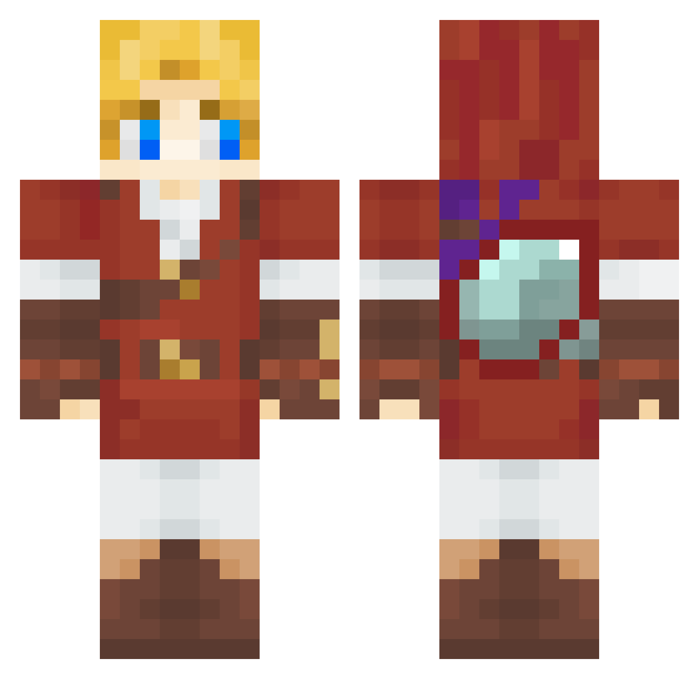 Dorian1183 Minecraft skin, front and back view