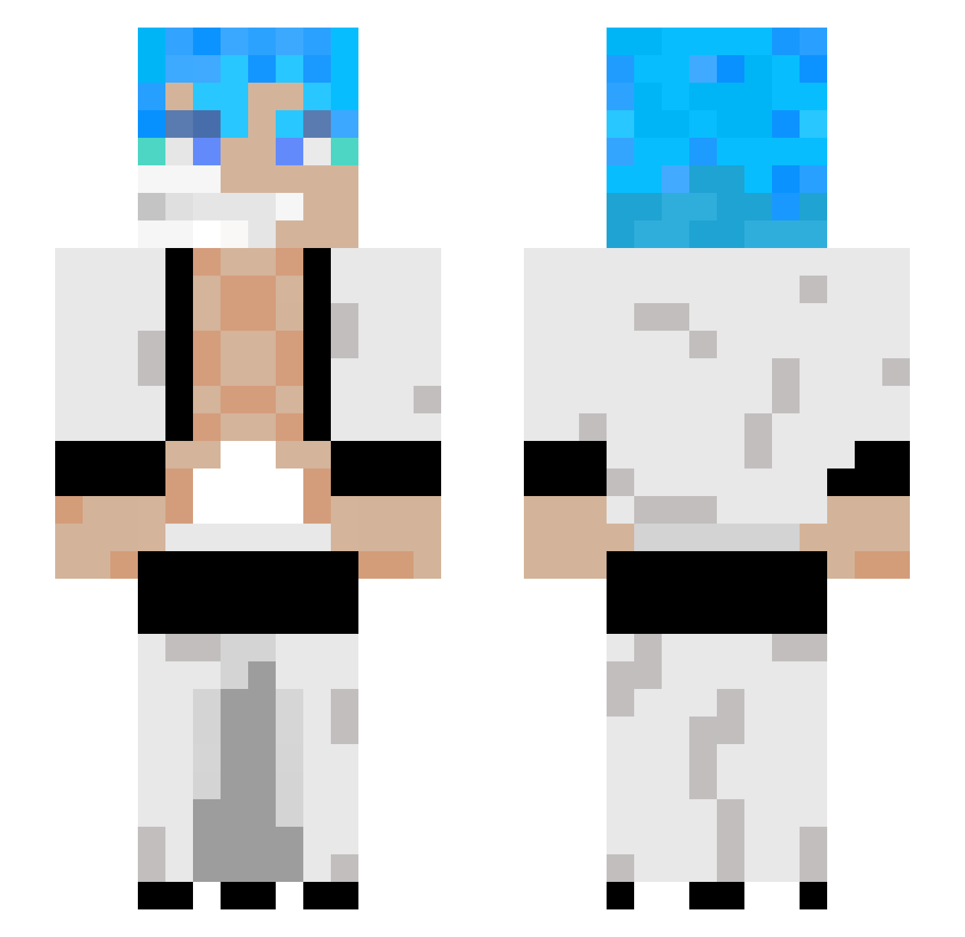 FreakyFart682 Minecraft skin, front and back view