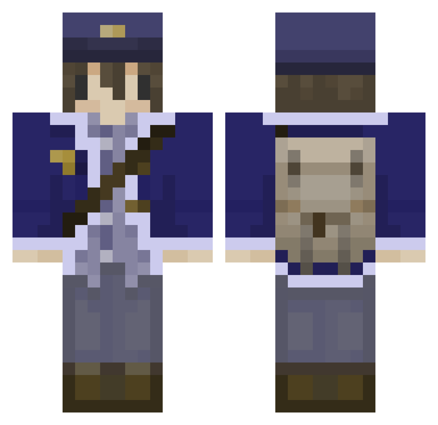 Martak9650 Minecraft skin, front and back view