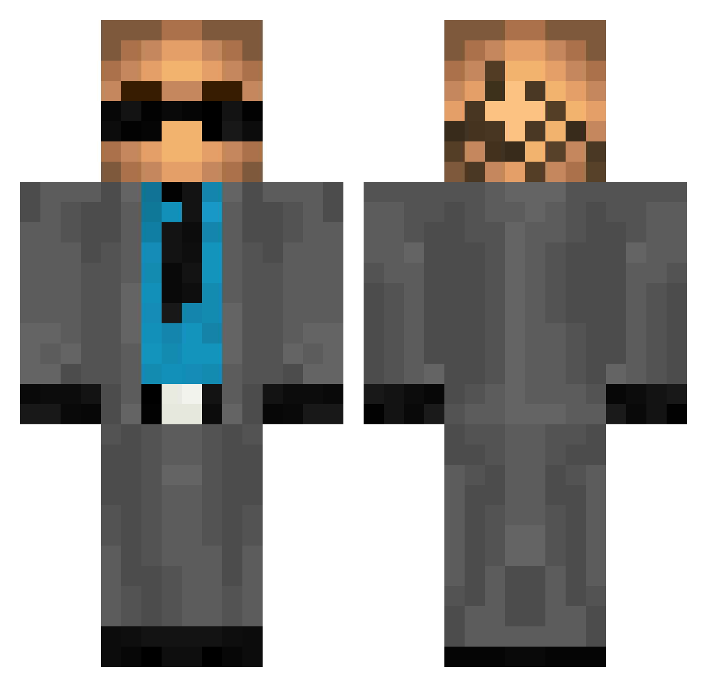LillyTheDork Minecraft skin, front and back view