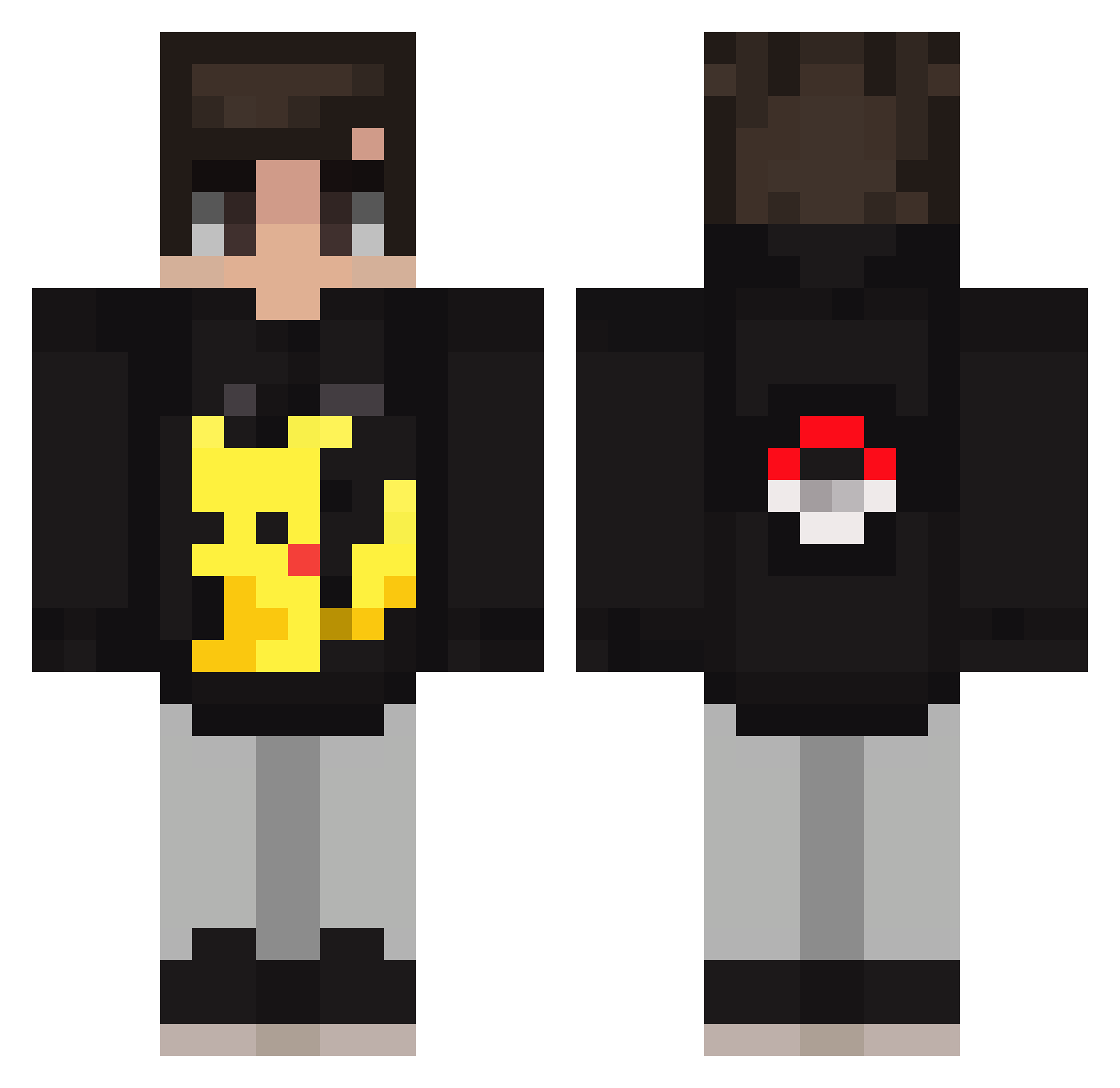 Dragoon_Slime Minecraft skin, front and back view