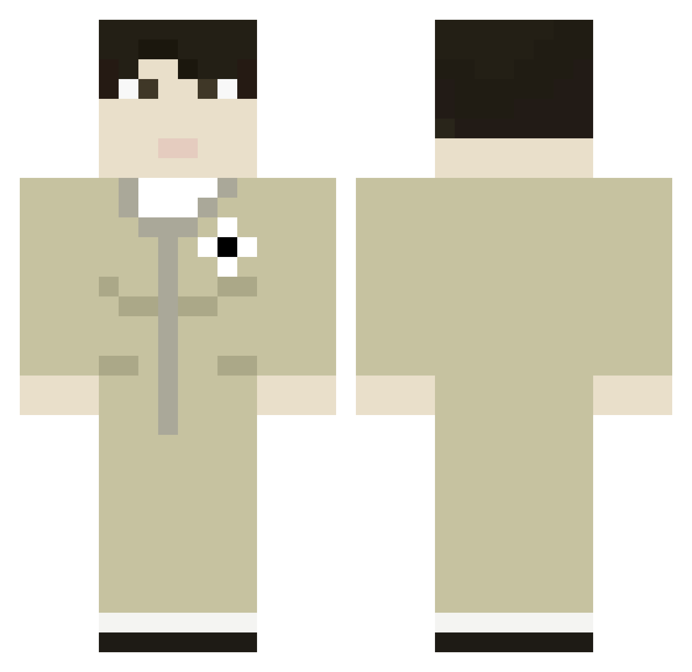 targaryen Minecraft skin, front and back view