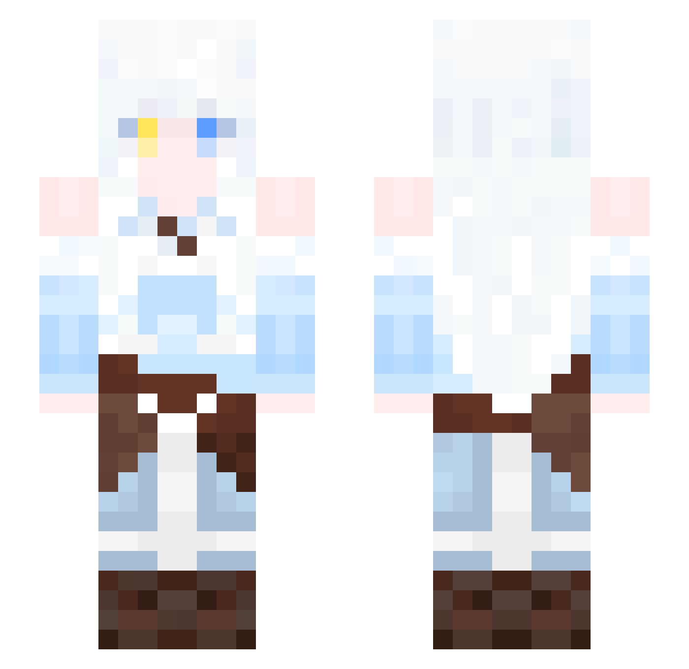 ursinhobob Minecraft skin, front and back view