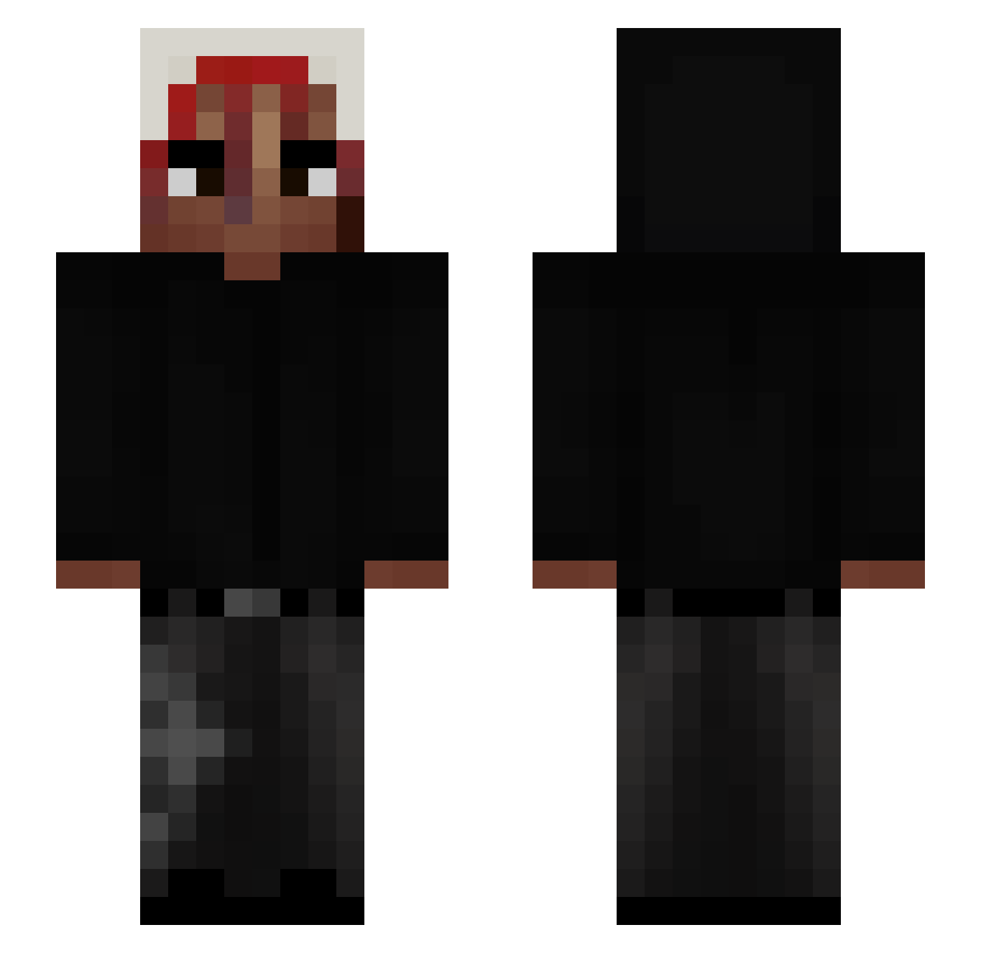 435734io57y34697 Minecraft skin, front and back view