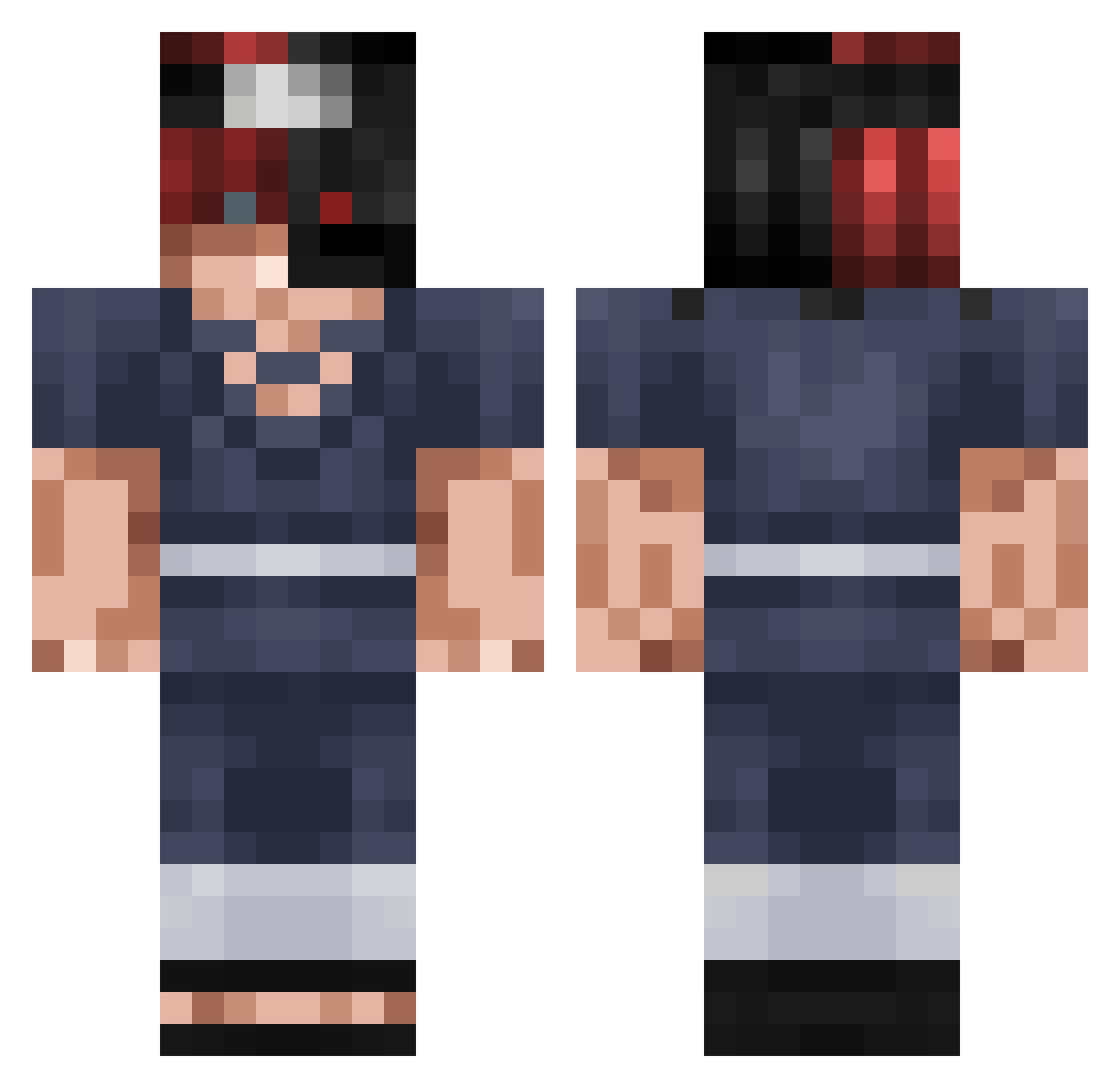 Shadow_Yox Minecraft skin, front and back view