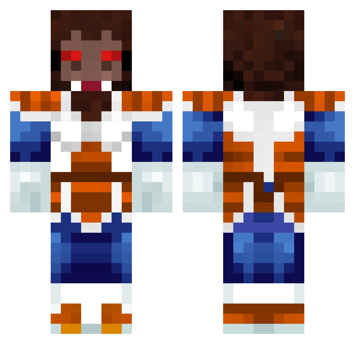 eversesh Minecraft skin, front and back view