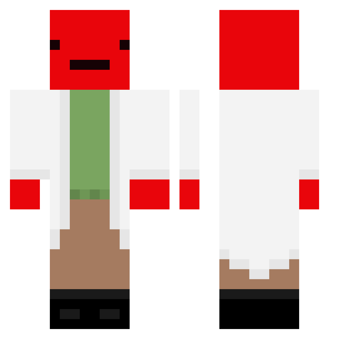 Aguinsky13 Minecraft skin, front and back view