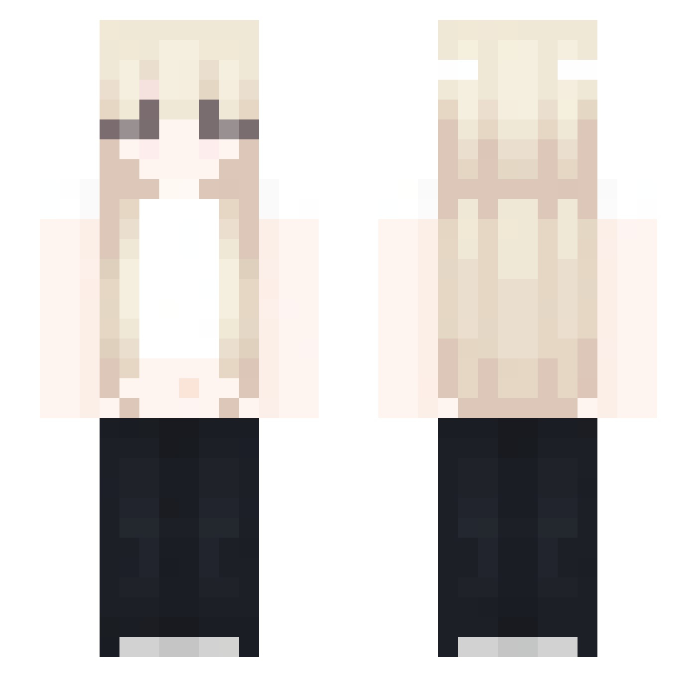 KIBORG_UBIYCA Minecraft skin, front and back view